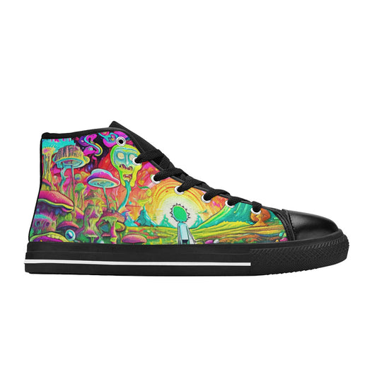 WOMEN'S Trippy Freestyle Art Designs High Top Canvas Aesthetic Custom Shoes