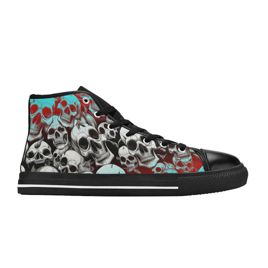 MEN'S Skulls Mania Colors Men’S High Top Canvas Surreal Custom Shoes