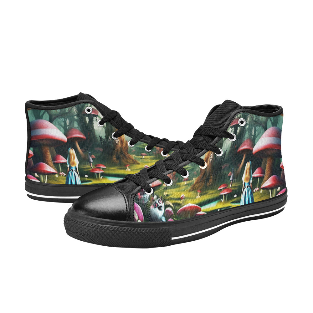 MEN'S Creepy Art Men’S High Top Canvas Dark Academia Custom Sneakers