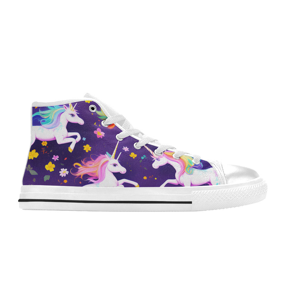 MEN'S Unicorns Please 3 Men’S High Top Canvas Vivid Sneakers