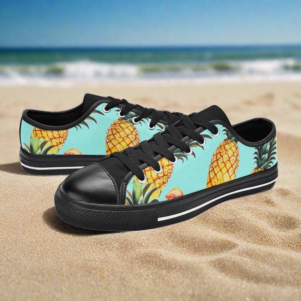 Monarch Blue Gold Vivid WOMEN Bold Art - Freaky Shoes | Custom Art Sneakers