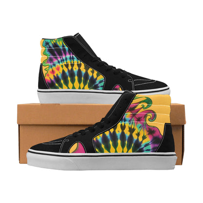 MEN'S Retro Artistic Psychedelic Art High Top Skateboarding Cottagecore Shoes