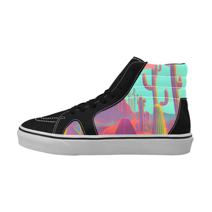 MEN'S Trippy Psychedelic Artwork Desert High Top Skateboarding Y2K Shoes
