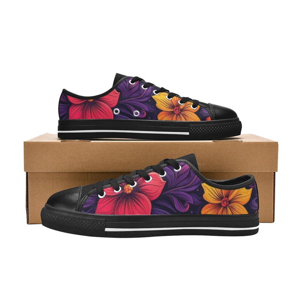 MEN'S Exotic Floral Weave Canvas Vivid Shoes