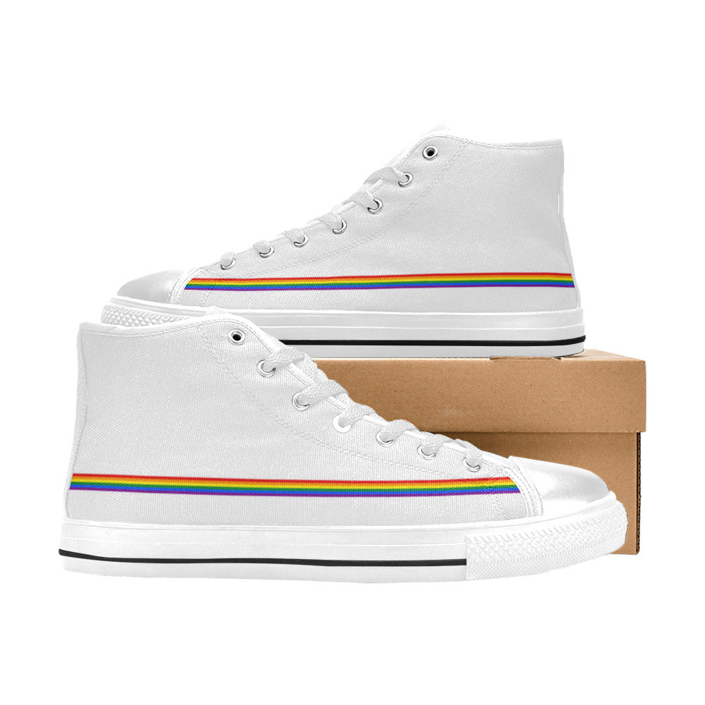 MEN'S Flag 2 Pride LGBT High Top Canvas Shoes