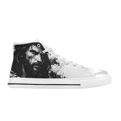 MEN'S Jesus_Ht_14 Men’S High Top Canvas Cottagecore Custom Shoes