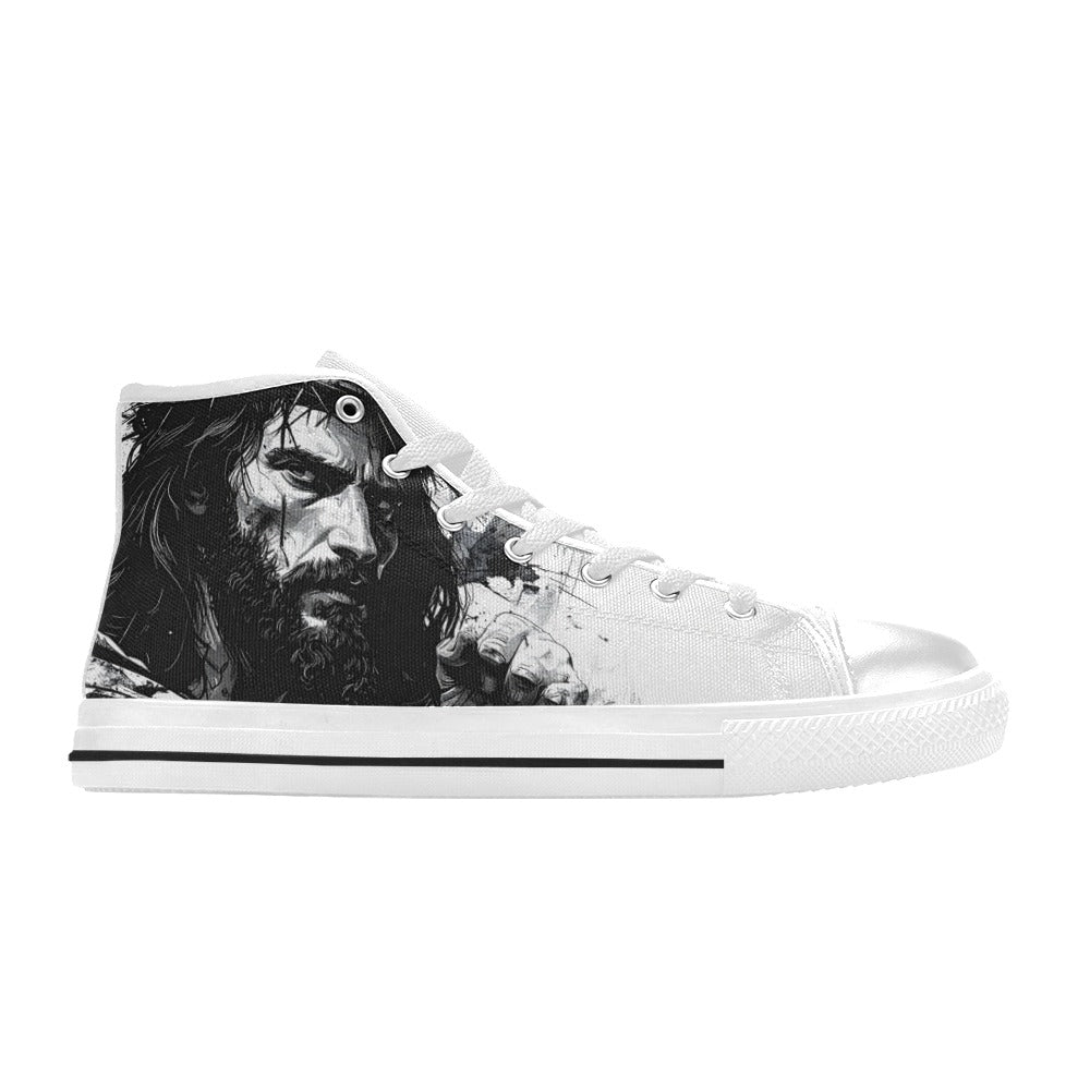 MEN'S Jesus_Ht_14 Men’S High Top Canvas Neon Fantasy Custom Sneakers