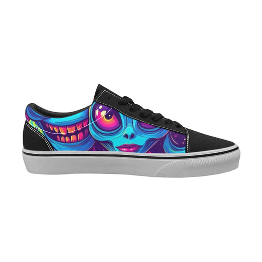 MEN'S Alien UFO Cartoon Low Top Skateboarding Cottagecore Sneakers