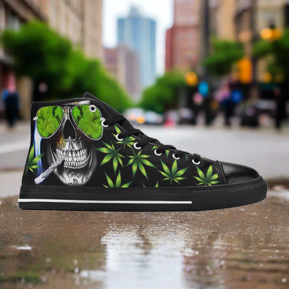Koi Orange Black Unique WOMEN Bold Art - Freaky Shoes | Custom Art Sneakers