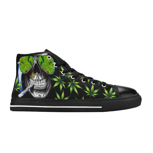 WOMEN'S Cc 420 Skull Weed High Top Canvas Vivid Shoes