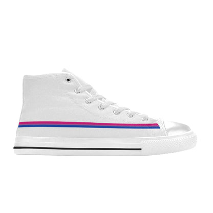 MEN'S Bi Flag 2 Pride LGBT High Top Canvas Sneakers