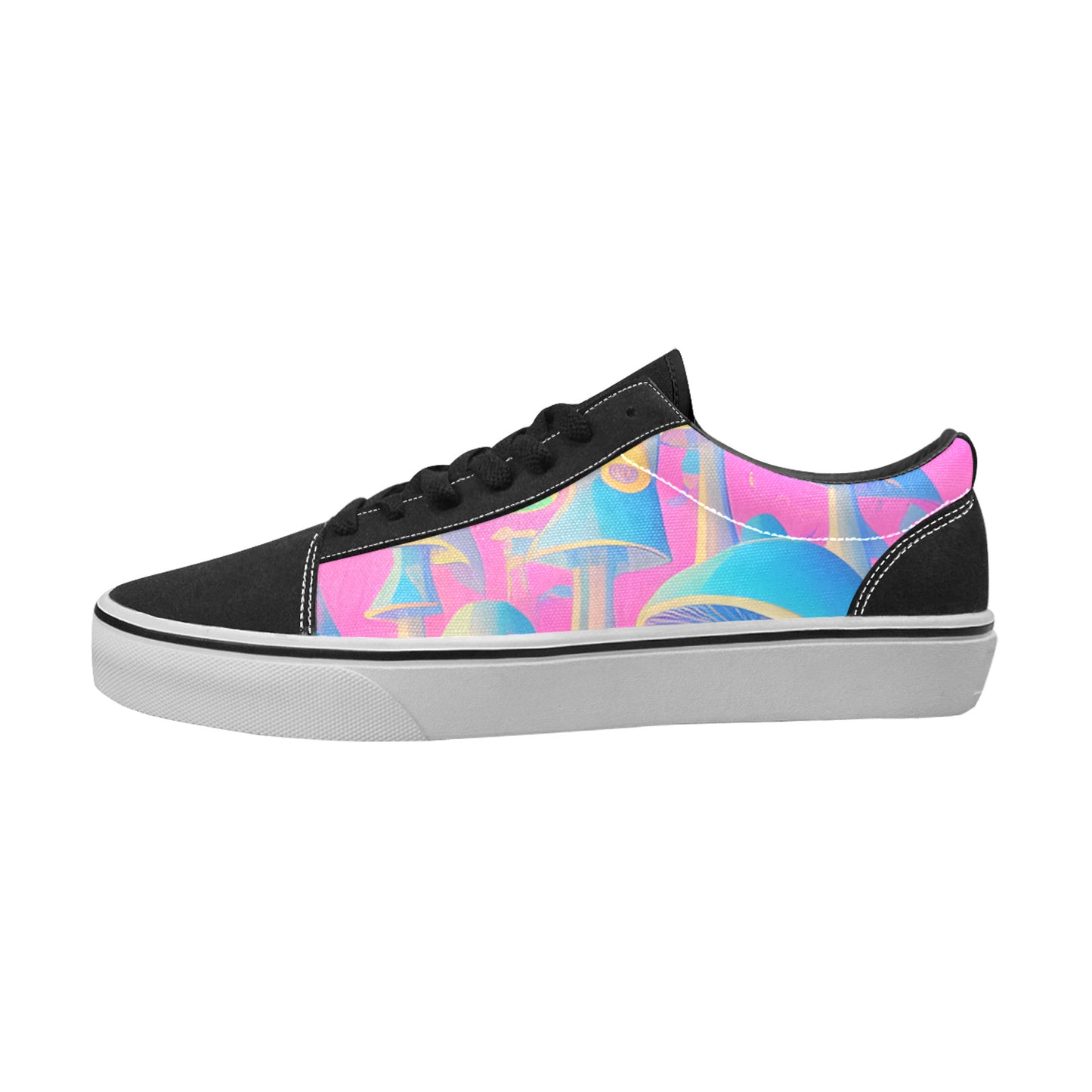 MEN'S Magic Mushrooms Psychedelic Vibe Low Top Skateboarding Dreamcore Shoes