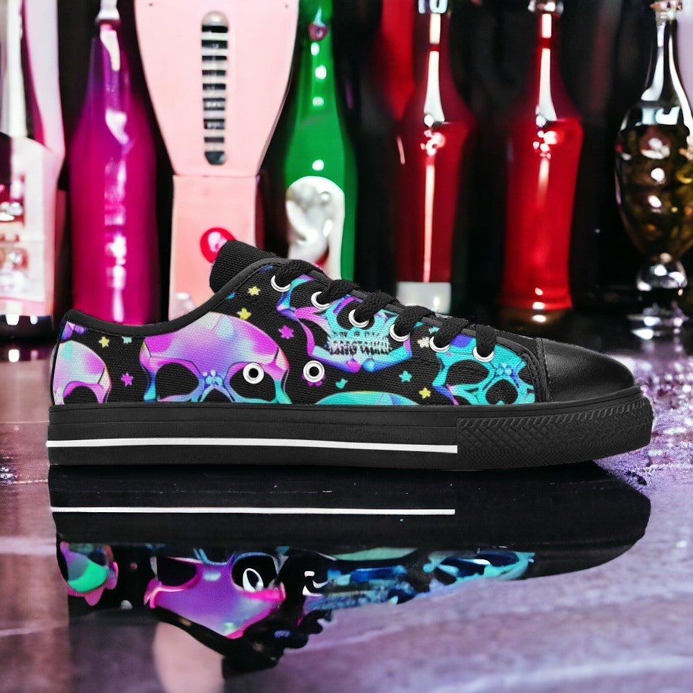 Cherry Blossom Green Emerald Custom MEN Bold Art - Freaky Shoes | Custom Art Sneakers