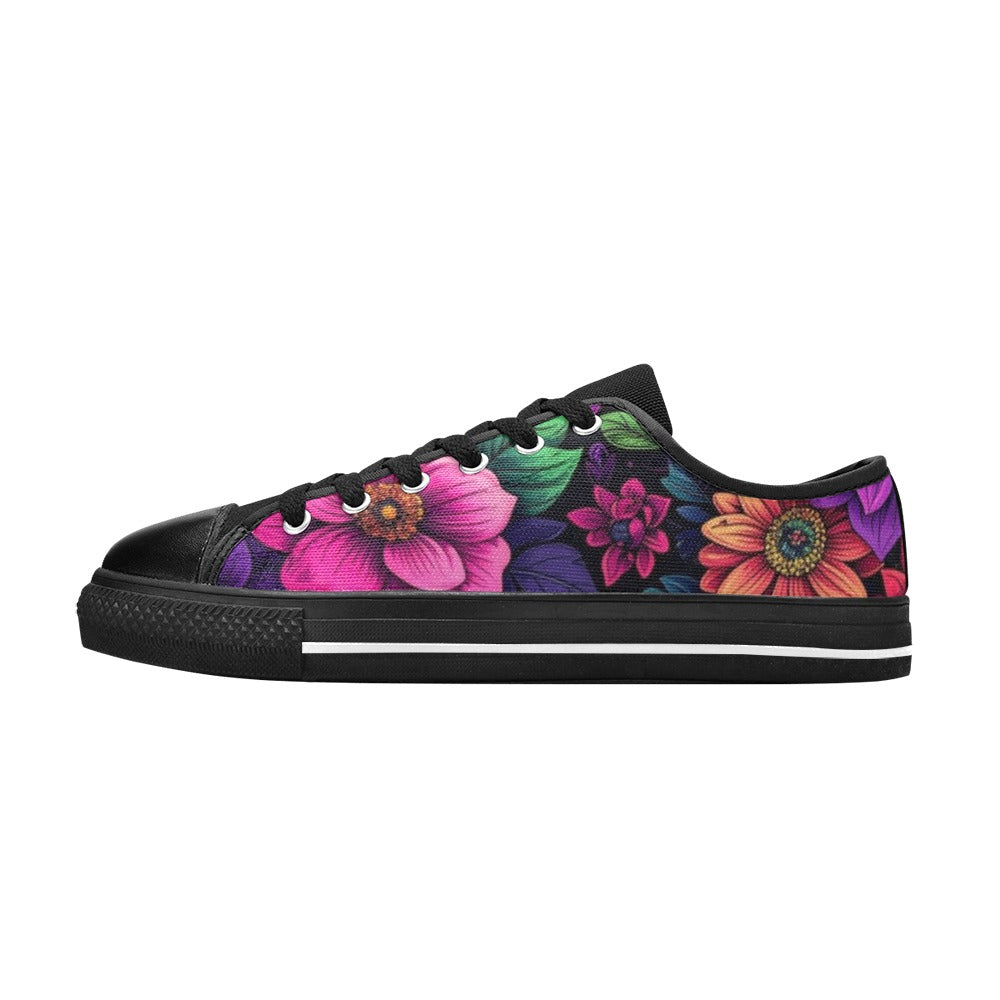 KIDS' Trippy Floral Chaos Low Top Canvas Vibrant Chaos Shoes