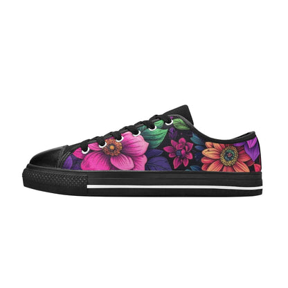 KIDS' Trippy Floral Chaos Low Top Canvas Vibrant Chaos Shoes