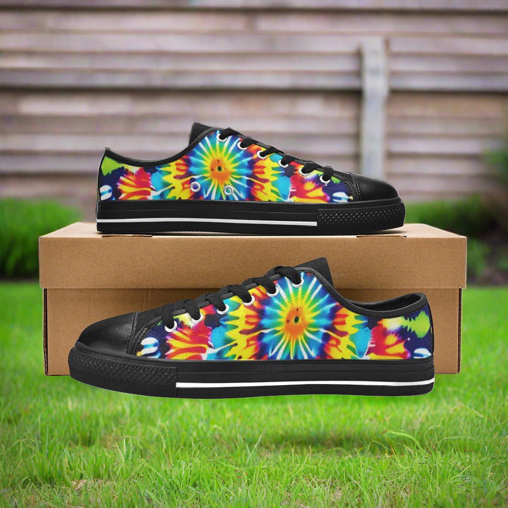 Butterfly Rainbow Pink Cream Wearable MEN Bold Art - Freaky Shoes | Custom Art Sneakers