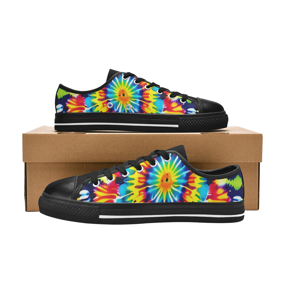 MEN'S Tie Dye Art Canvas Cottagecore Custom Shoes