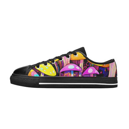 MEN'S Magic Mushrooms Art 5 Canvas Aesthetic Shoes