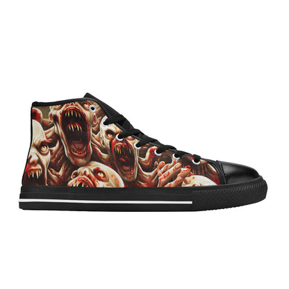 WOMEN'S Monsters 3 High Top Canvas Dark Academia Custom Sneakers
