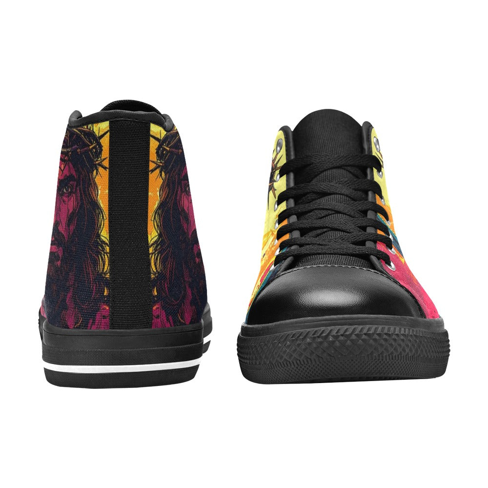 MEN'S Jesus_Ht_12 Men’S High Top Canvas Grunge Shoes