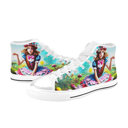 MEN'S Acid Creepy Wonderland Psychedelic High Top Canvas Aesthetic Shoes