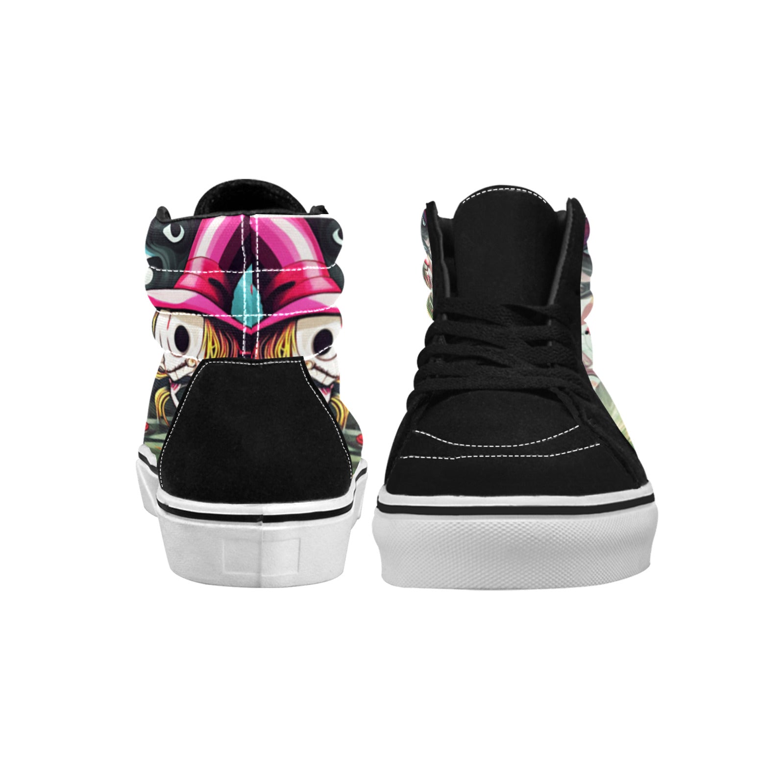 WOMEN'S Evil Wonderland World High Top Skateboarding Vivid Custom Shoes