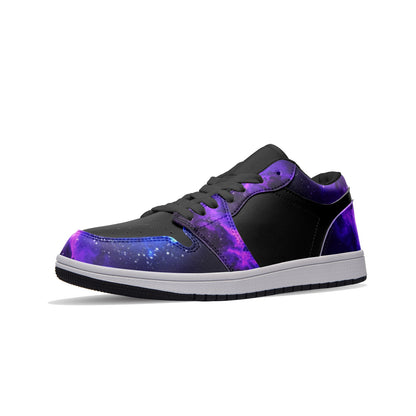 Nebula Galaxy Elite Custom Shoes | Freaky Shoes® Unisex Low Top Leather Sneakers