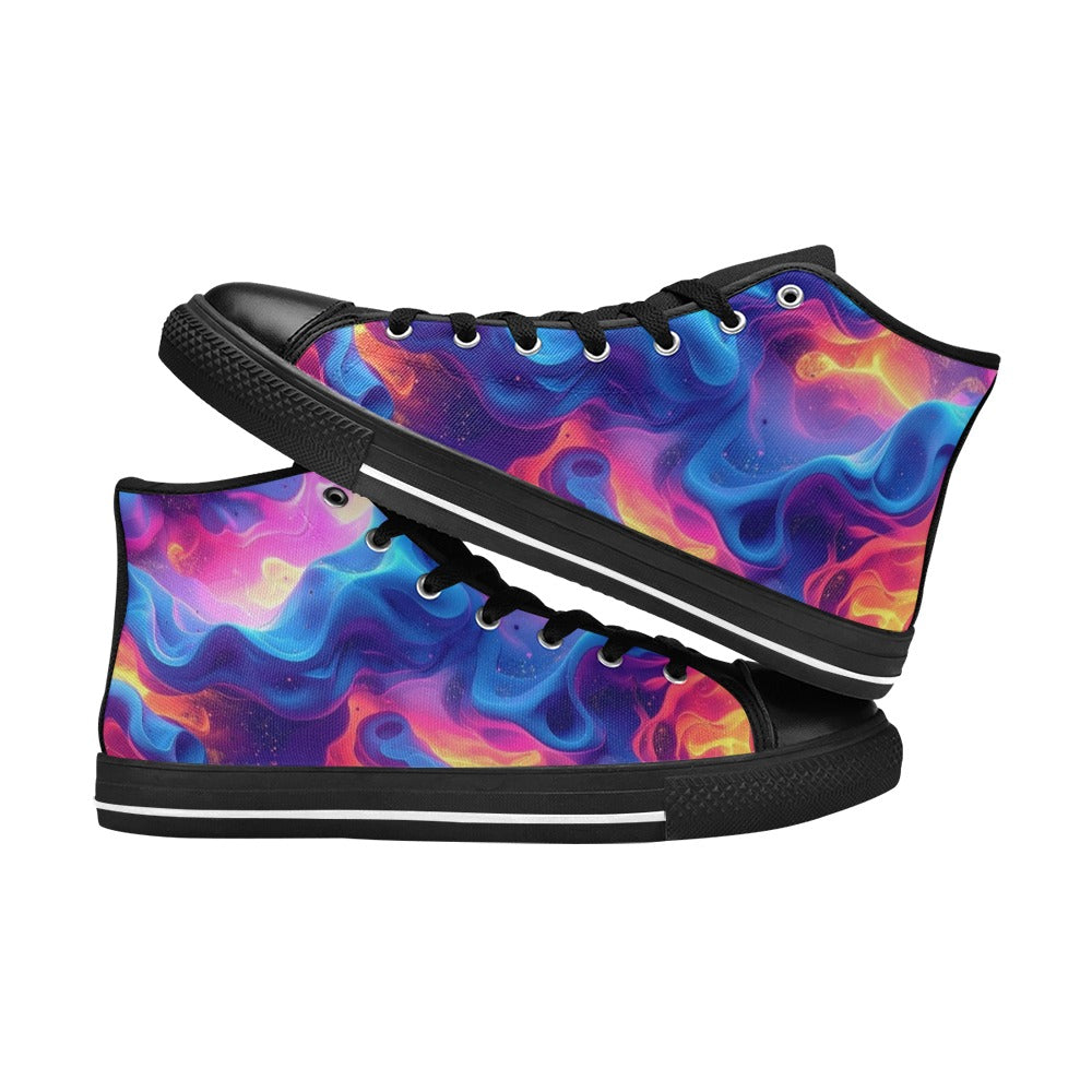 MEN'S Ethereal Camo Design 2 High Top Canvas Cottagecore Custom Sneakers