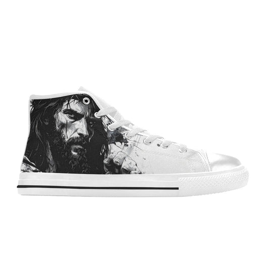 WOMEN'S Jesus_Ht_14 High Top Canvas Vibrant Chaos Custom Shoes