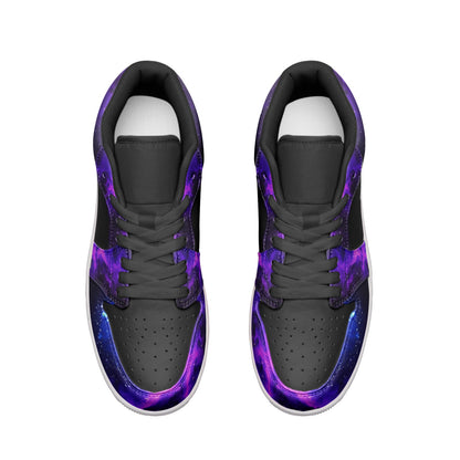 Nebula Galaxy Elite Custom Shoes | Freaky Shoes® Unisex Low Top Leather Sneakers