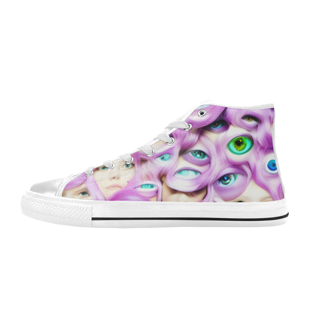 MEN'S Cc Wall Eyes Trippy High Top Canvas Aesthetic Shoes