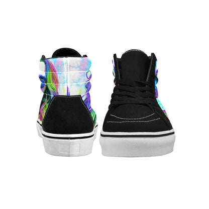 WOMEN'S Psychedelic Art Tie Dye High Top Skateboarding Grunge Sneakers