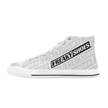 MEN'S Freaky Shoes Logo Print High Top Canvas Vivid Sneakers