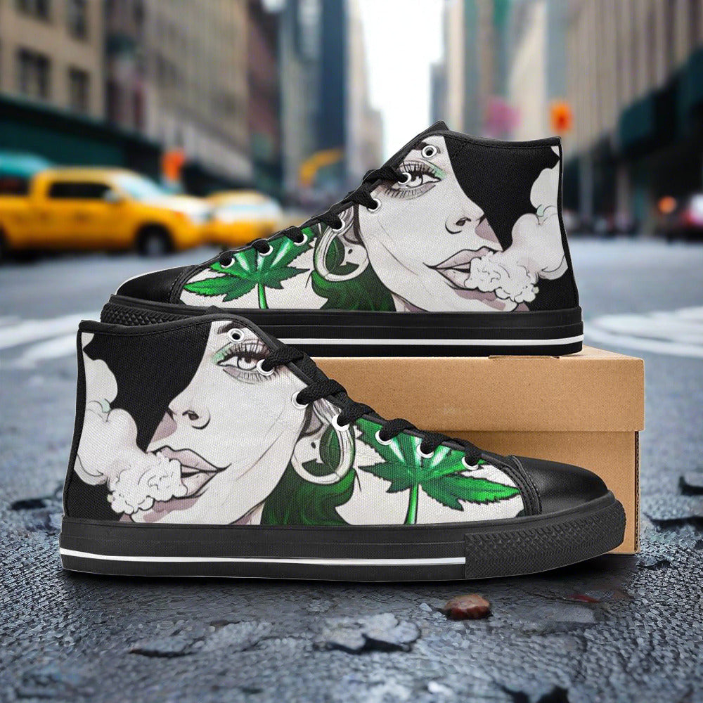 Phoenix White Gold Custom Bold Art - Freaky Shoes