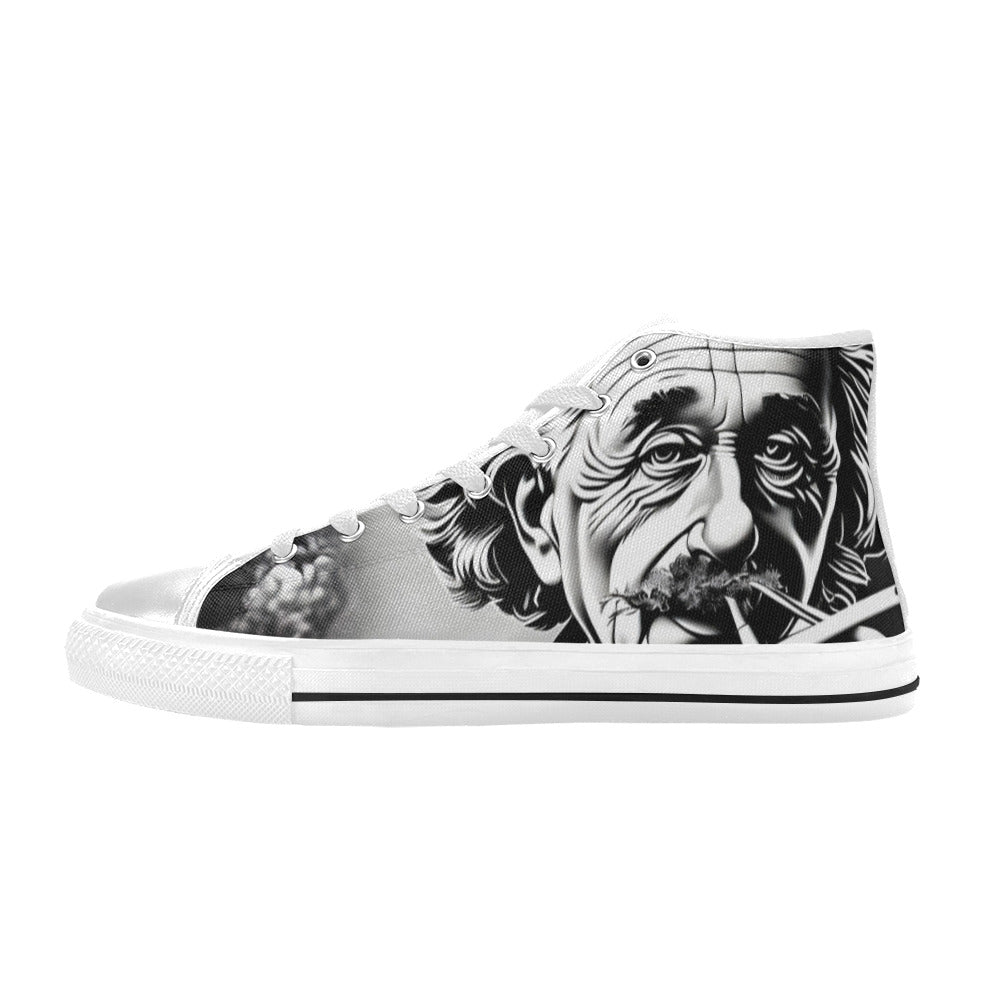 MEN'S 420 Einstein Art Men’S High Top Canvas Vibrant Chaos Shoes