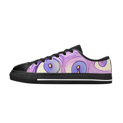 WOMEN'S Cc Wall Eyes Trippy Canvas Grunge Custom Shoes