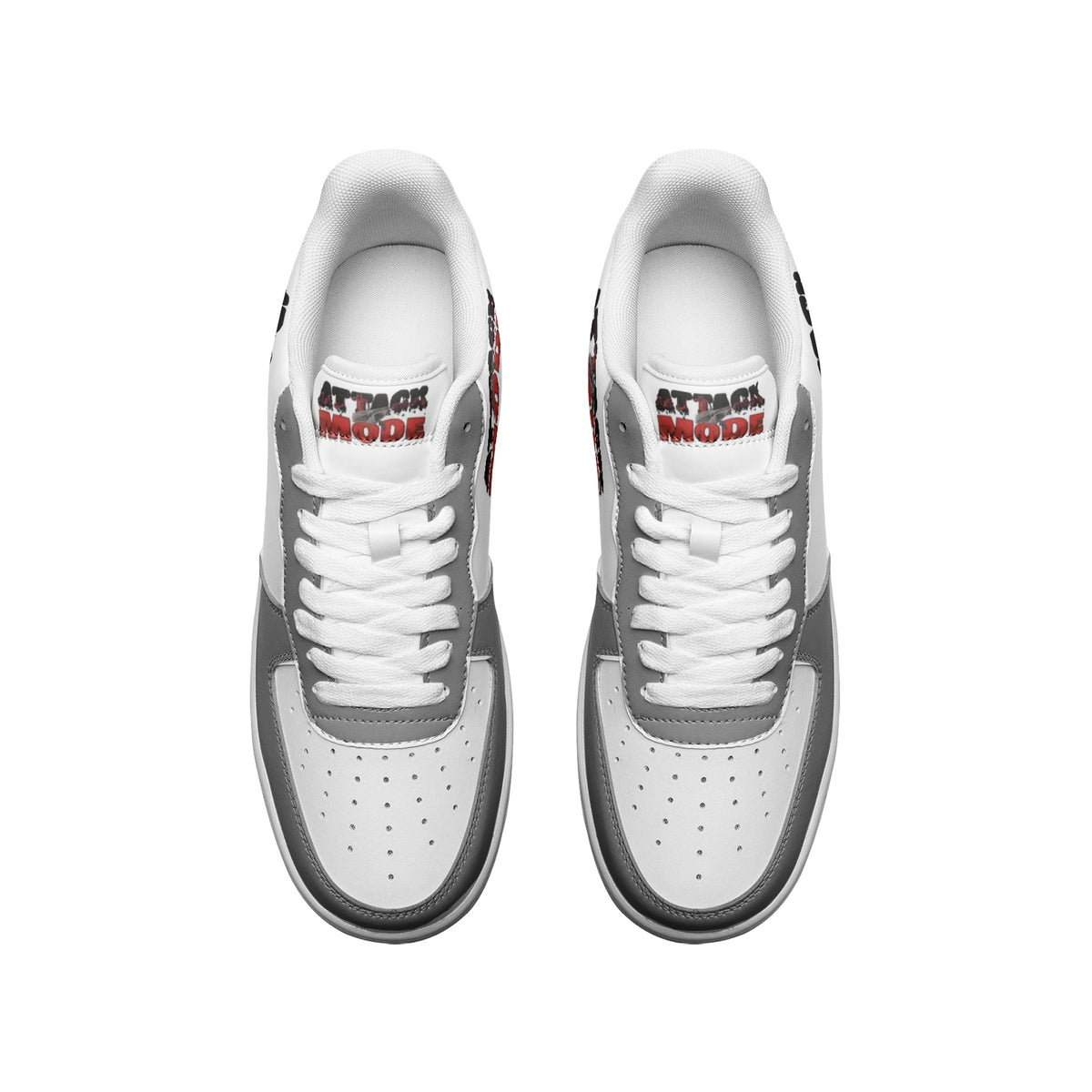 AM GREY Unisex Low Top Leather Sneakers