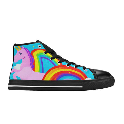 MEN'S Unicorn Rainbows Art Men’S High Top Canvas Y2K Custom Shoes