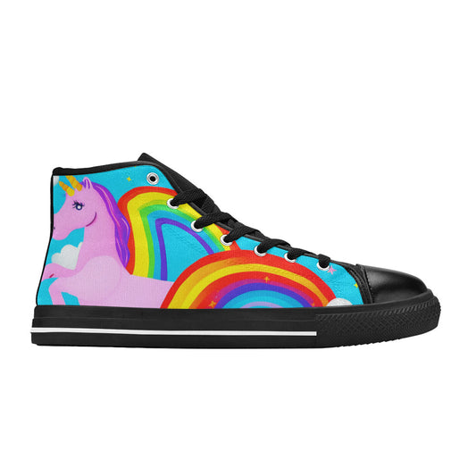 MEN'S Unicorn Rainbows Art Men’S High Top Canvas Y2K Custom Shoes