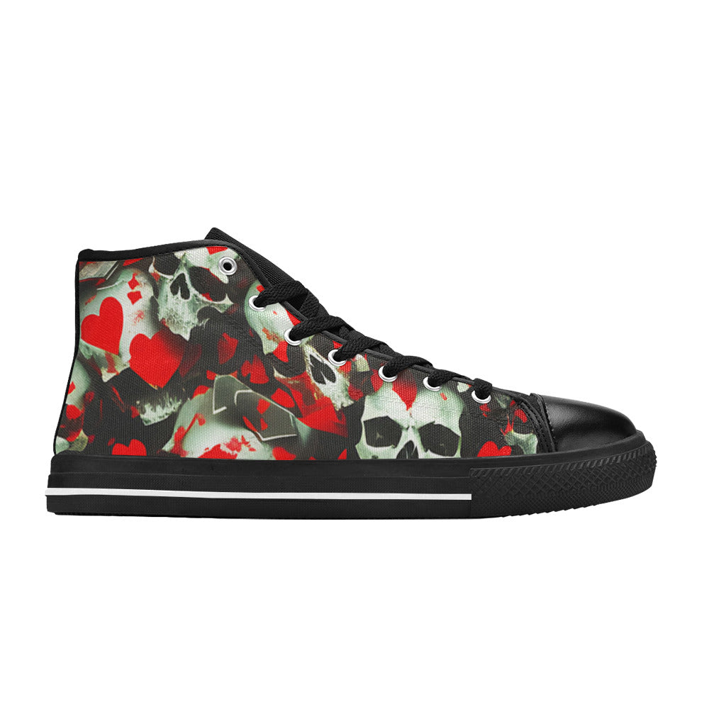 MEN'S Splatter Skulls Men’S High Top Canvas Aesthetic Sneakers