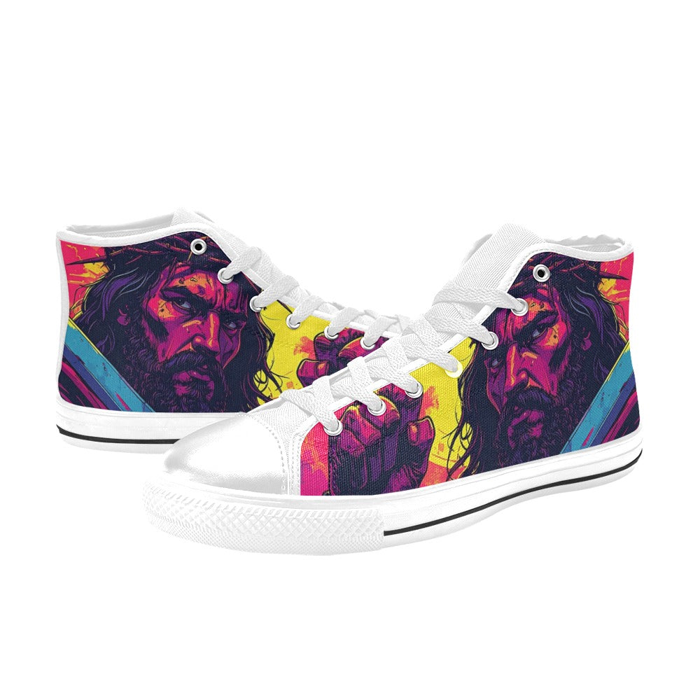 MEN'S Jesus_Ht_09 Men’S High Top Canvas Aesthetic Custom Shoes