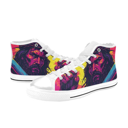 MEN'S Jesus_Ht_09 Men’S High Top Canvas Cottagecore Custom Shoes