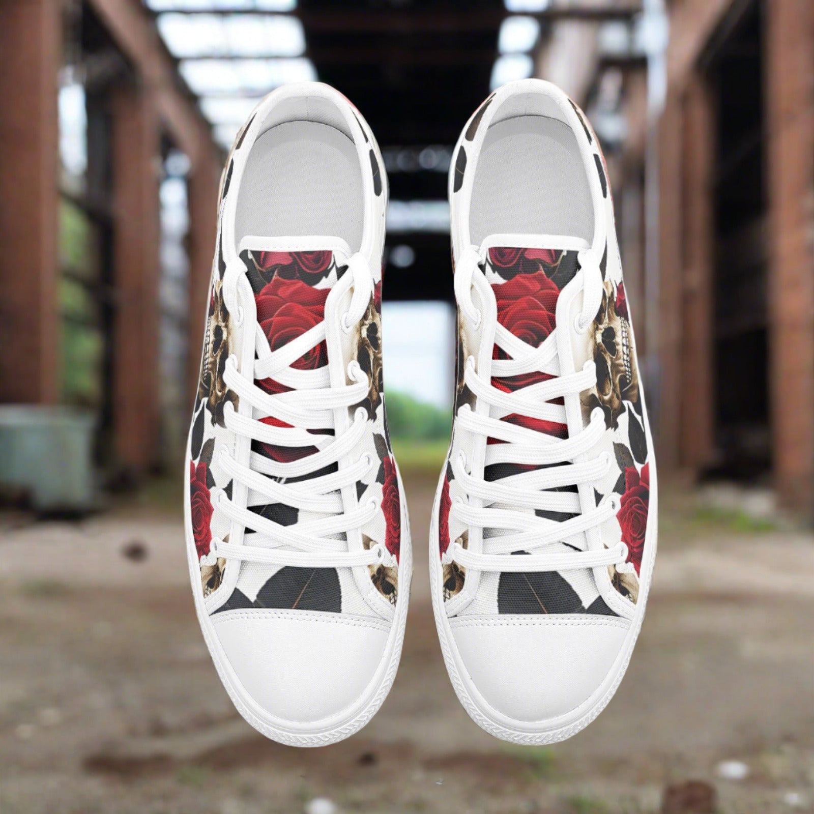 Aurora Borealis Amber Gold Vivid Bold Art - Freaky Shoes | Custom Art Sneakers