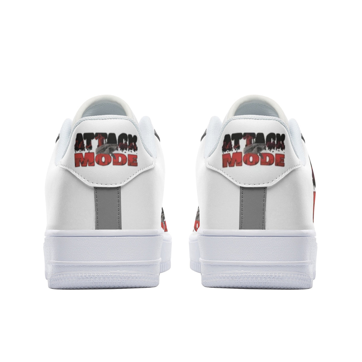 AM GREY Unisex Low Top Leather Sneakers