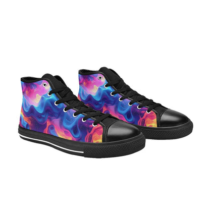 MEN'S Ethereal Camo Design 2 High Top Canvas Cottagecore Custom Sneakers
