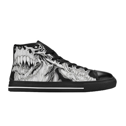 WOMEN'S Cc Demons Grey High Top Canvas Vibrant Chaos Custom Shoes