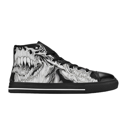 WOMEN'S Cc Demons Grey High Top Canvas Vibrant Chaos Custom Shoes