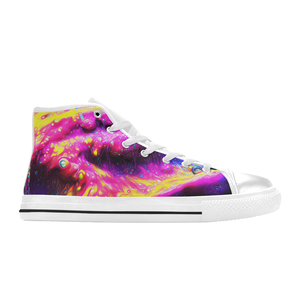 MEN'S Cc Acid Bath Drip High Top Canvas Vivid Custom Shoes