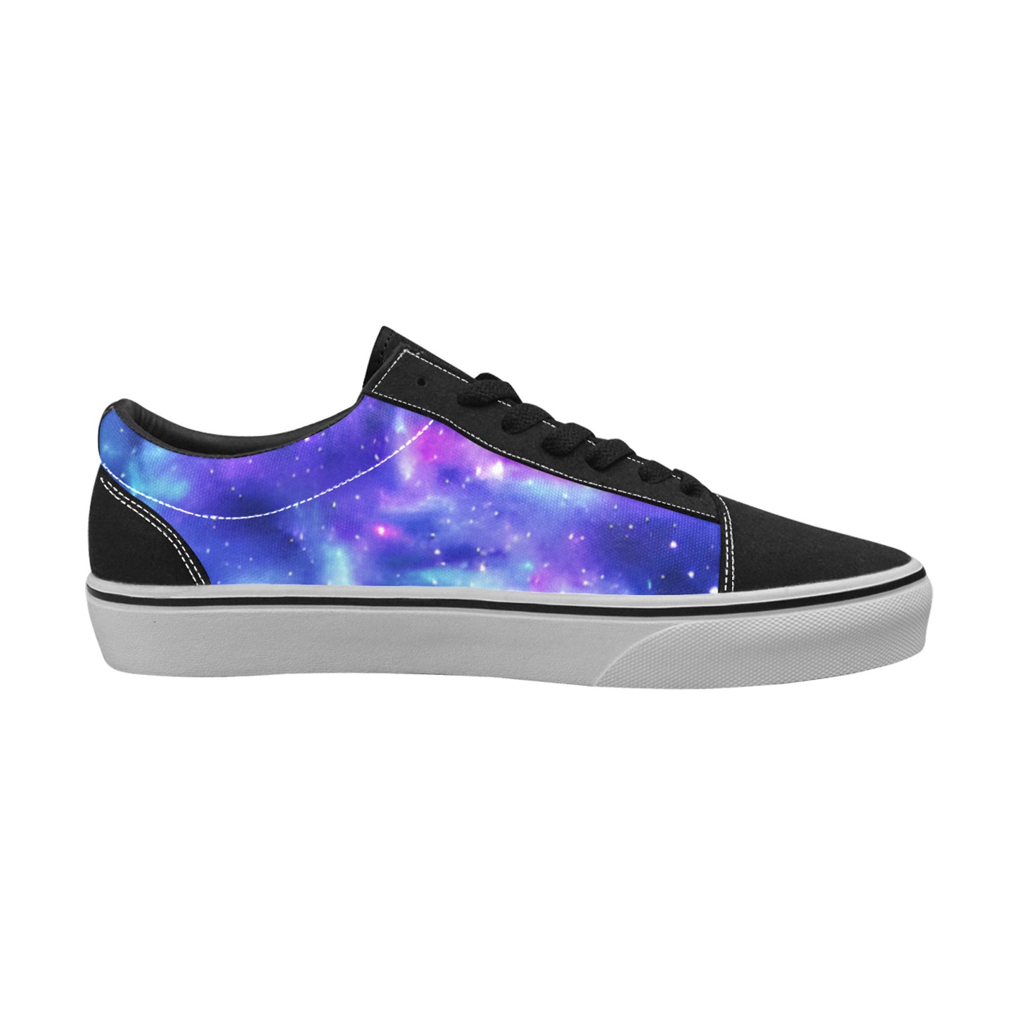 WOMEN'S Galaxy Art Out Space Low Top Skateboarding Vivid Custom Sneakers