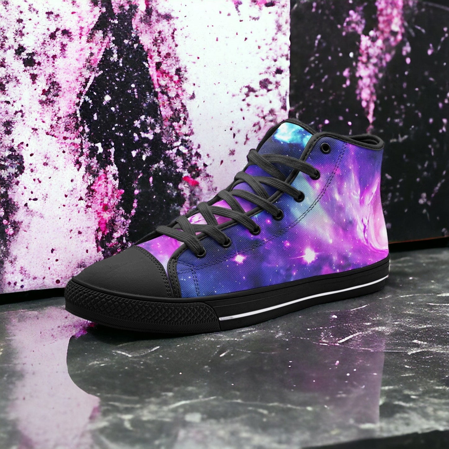 Monarch Pink Cream Custom Bold Art - Freaky Shoes | Custom Art Sneakers